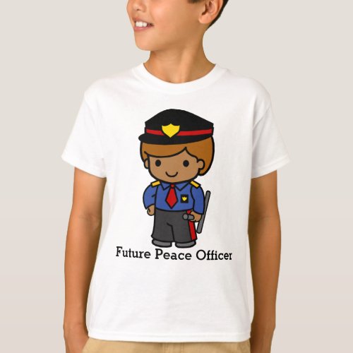 Cute Police man with baton T_Shirt