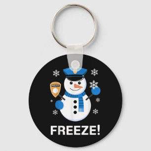 Cute Police Officer Design For Men Women Cop Polic Keychain