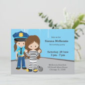 Cute Police Officer Invitation (Standing Front)