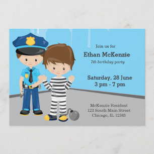 Cute Police Officer Invitation