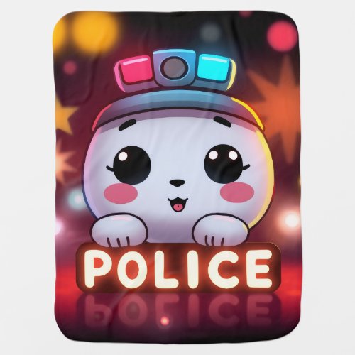 Cute Police Squad – Adorable Patrol Design Baby Blanket