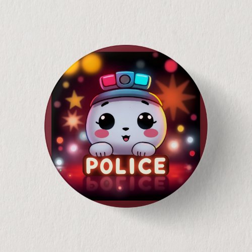 Cute Police Squad – Adorable Patrol Design Button
