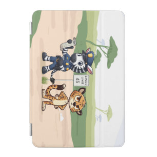 cute police zebra & cheetah iPad mini cover
