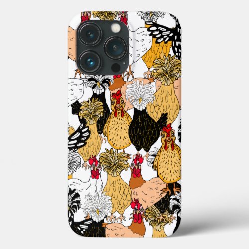 Cute Polish Chickens and Hens   iPhone 13 Pro Case