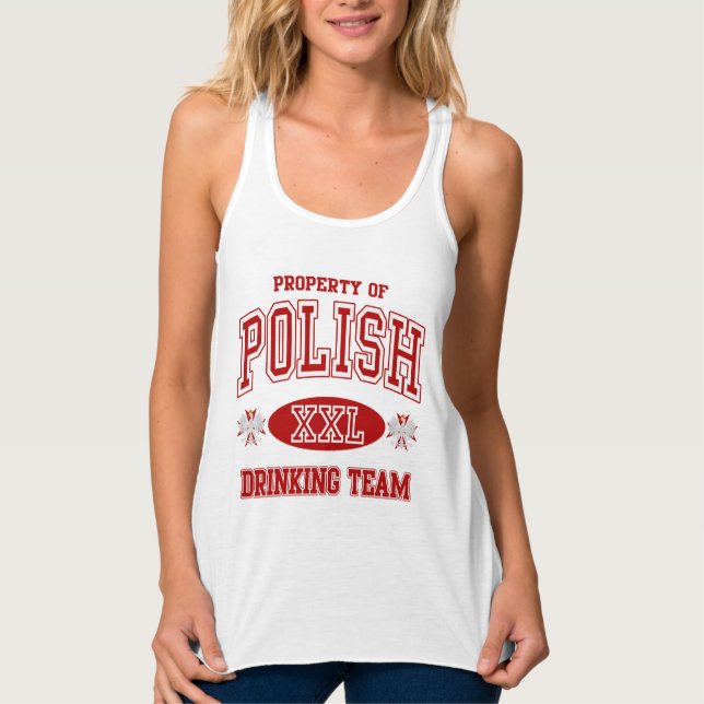 Cute Polish Drinking Team Tank Top (Front)