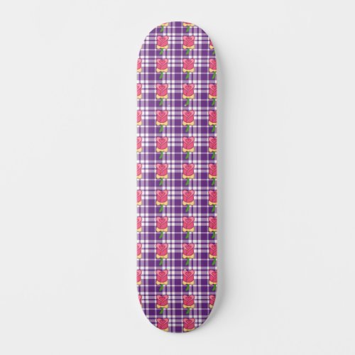 Cute Polite Cousin Plaid Skateboard