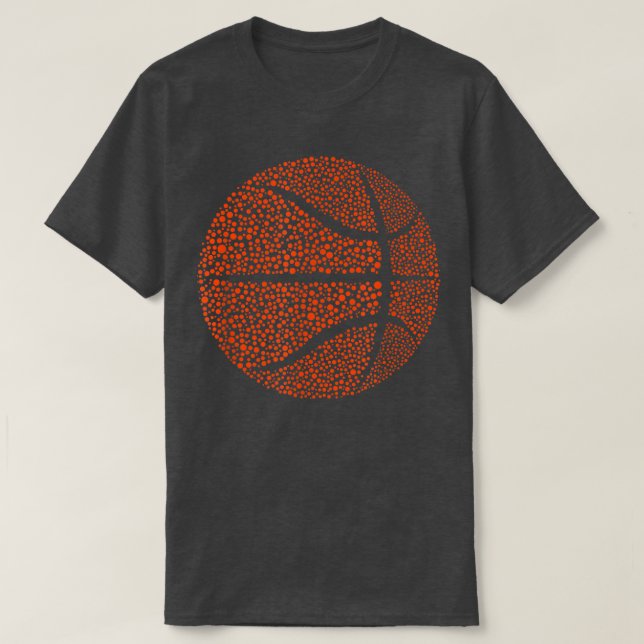 Cute Polka Dot Basketball Lover Player Internation T-Shirt (Design Front)