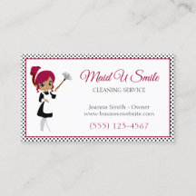 Cute Polka Dot Cleaning Maid Housecleaning Service
