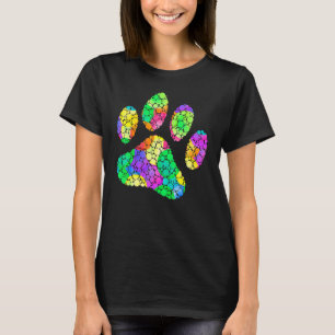 Cute Polka Dot Dog Paw Happy International Dot Day T-Shirt