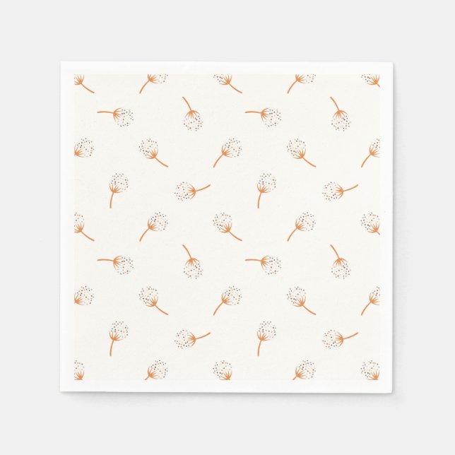 Cute Polka Dot Flower Pattern Napkins (Front)