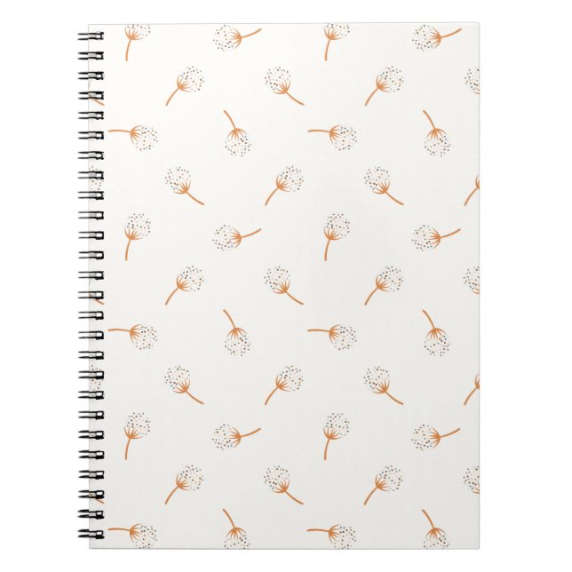 Cute Polka Dot Flower Pattern Notebook (Front)