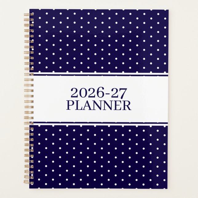 Cute Polka Dot Pattern  Planner (Front)