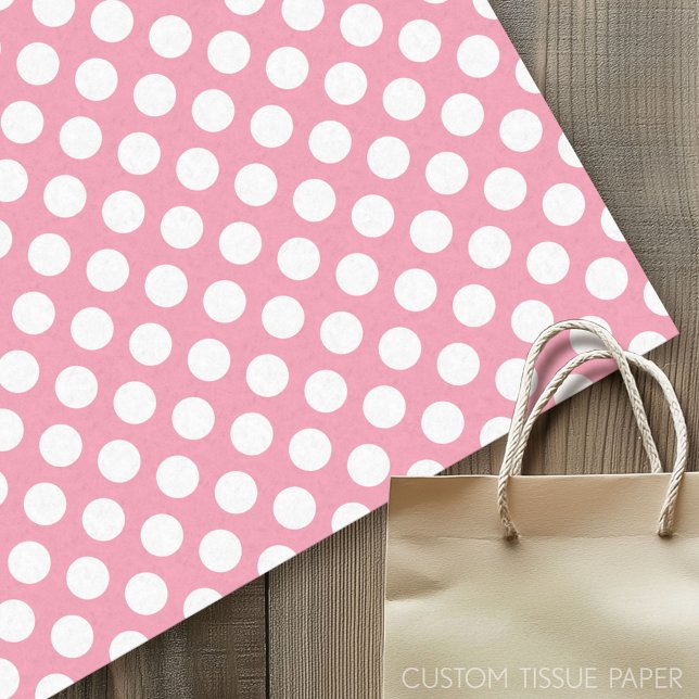 Cute Polka Dot Pattern with White Dots Tissue Paper (Custom Tissue Paper)