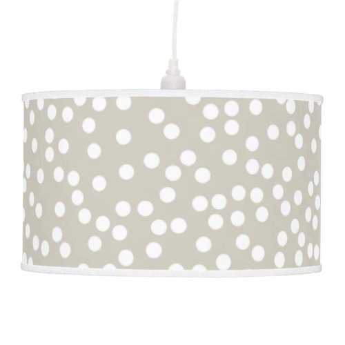 Cute Polka Dot Pendant Lamp  Warm Gray