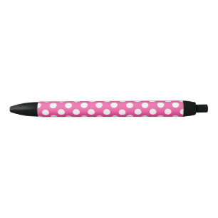 Cute Polka Dot Seamless Pattern on Pink Pen