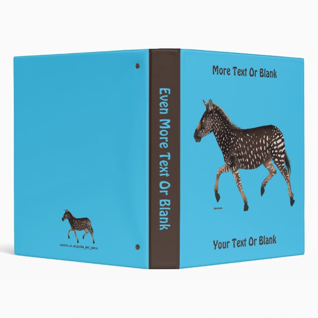 Cute Polka Dot Zebra  3 Ring Binder (Background)