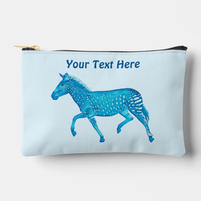 Cute Polka Dot Zebra Accessory Pouch (Front)