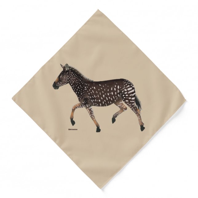 Cute Polka Dot Zebra Bandana (Front)