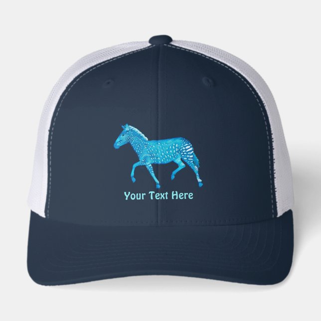 Cute Polka Dot Zebra - Blue (Front)