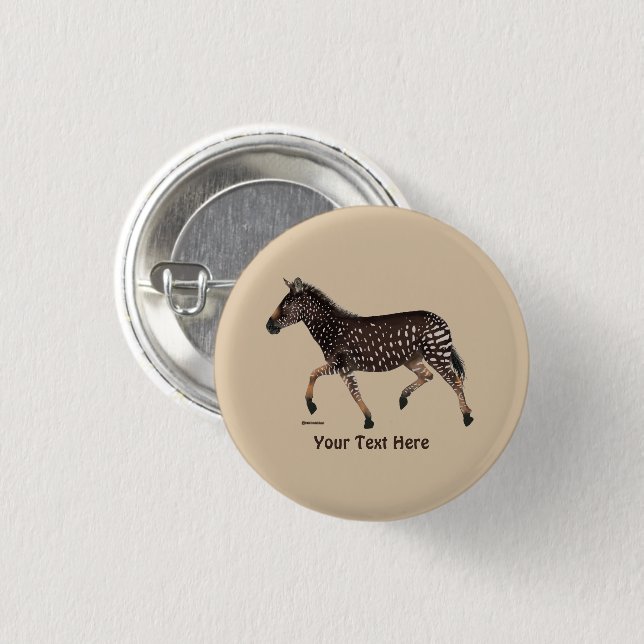 Cute Polka Dot Zebra Button (Front & Back)