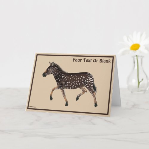 Cute Polka Dot Zebra Card
