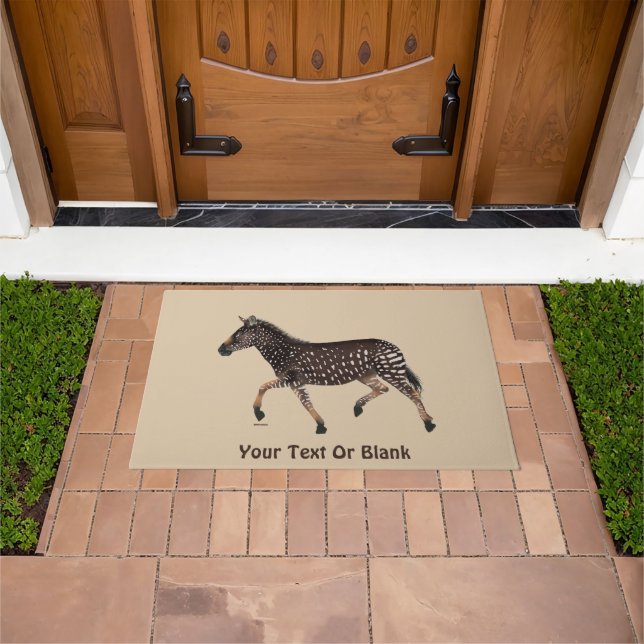 Cute Polka Dot Zebra Doormat (Outdoor)