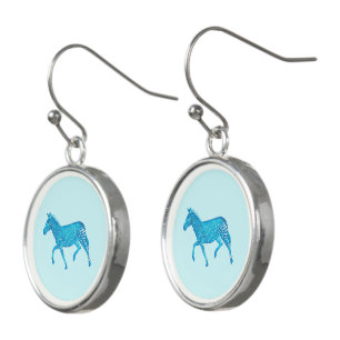 Cute Polka Dot Zebra Earrings