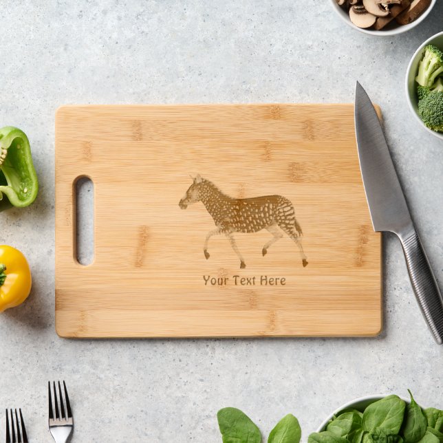 Cute Polka Dot Zebra Engraved Cutting Board (Kitchen Counter)