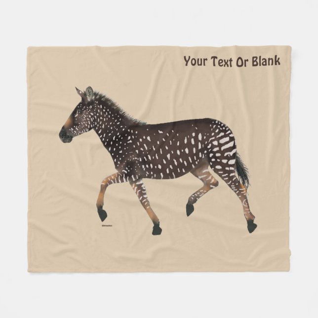 Cute Polka Dot Zebra Fleece Blanket (Front (Horizontal))