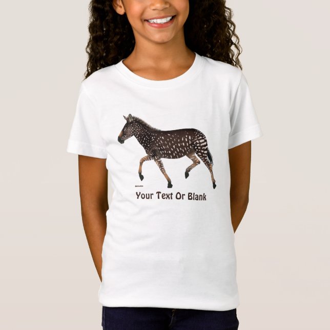 Cute Polka Dot Zebra T-Shirt (Front)