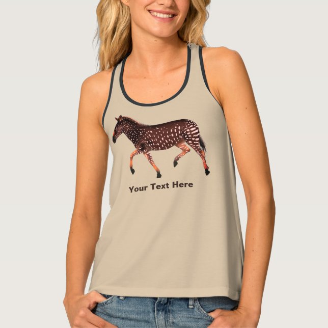 Cute Polka Dot Zebra Tank Top (Front)