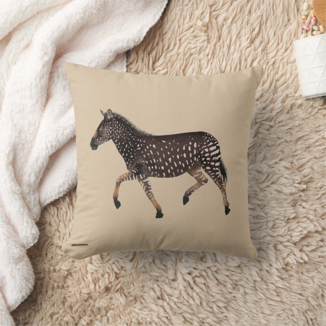 Cute Polka Dot Zebra Throw Pillow (Blanket)