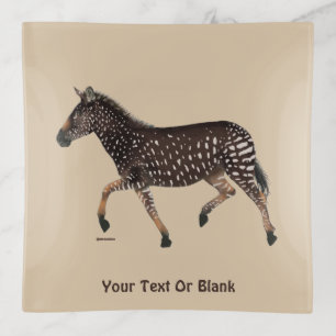Cute Polka Dot Zebra Trinket Tray