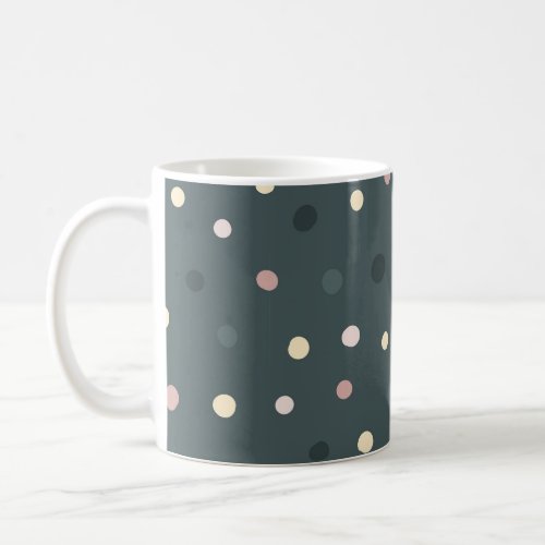 Cute Polka Dots Abstract Colorful Pattern Coffee Mug