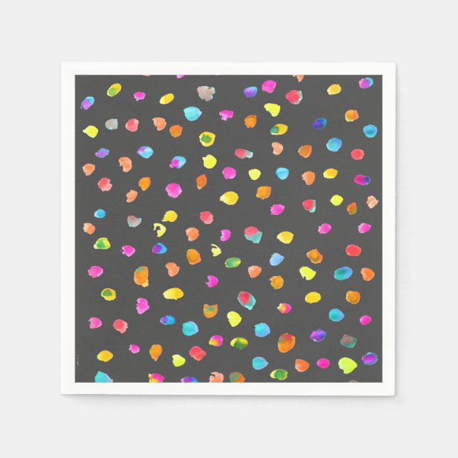 Cute polka dots colorful spots whimsical napkins (Front)
