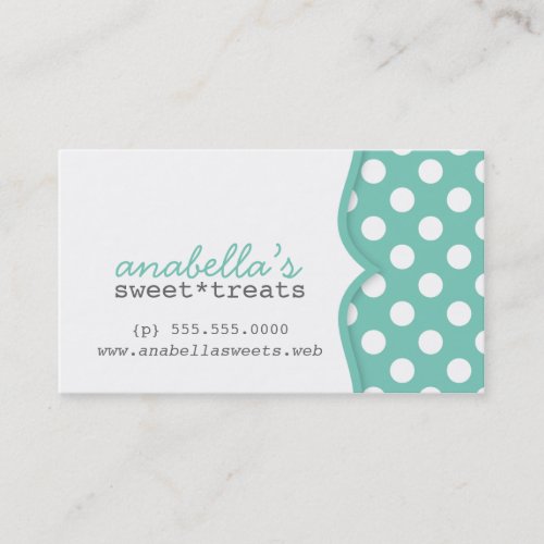 Cute Polka Dots Customer Loyalty Business Card