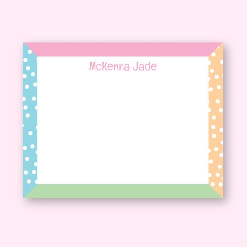 Cute Polka Dots Pastel Spring Easter Stationery