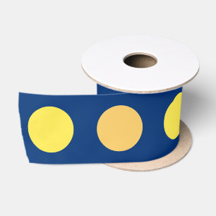 Cute Polka Dots Ribbon in Yellow, Orange and  Blue
