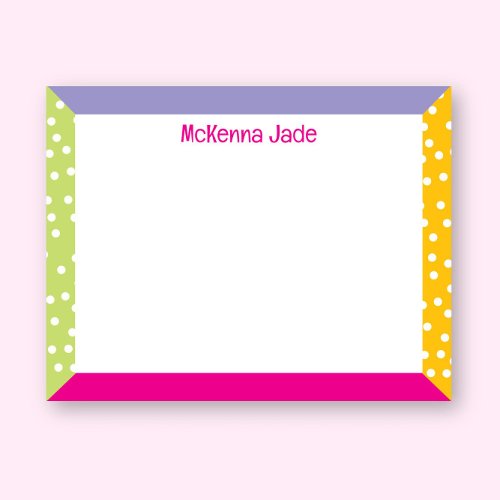 Cute Polka Dots Spring Easter Girly Stationery