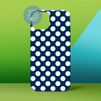Cute Polka Pot Pattern With White Dots Case-mate Iphone 14 Case by GotchaShop at Zazzle