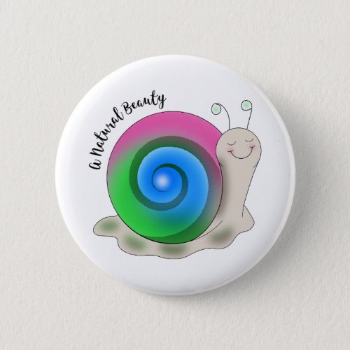Cute Polysexual Pride Snail Button