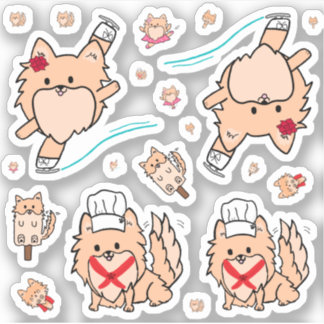 Cute Pom Assorted Sticker