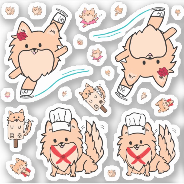Cute Pom Assorted Sticker (Front)