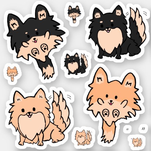 Cute Pom Mix Custom_Cut Vinyl Sticker