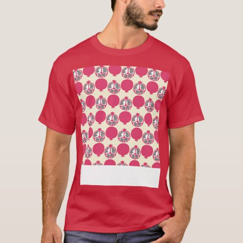 Cute Pomegranate Fruit Pattern T_Shirt
