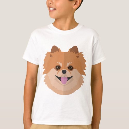 Cute Pomeranian Cartoon T_Shirt