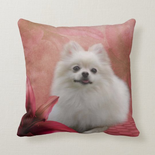 pomeranian christmas pillow