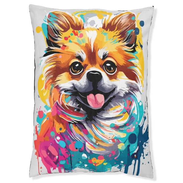 Cute Pomeranian Dog Bed - Pomeranian Dog Bed  (Front Vertical)