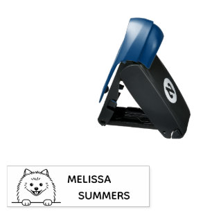 Cute Pomeranian Dog Custom Name Pocket Stamp