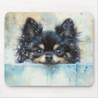 Cute Pomeranian Dog in the Bathtub Mouse Pad